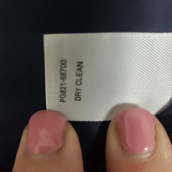 Pendleton silk skirt navy w/ white polka dots J18 - Picture 5 of 5